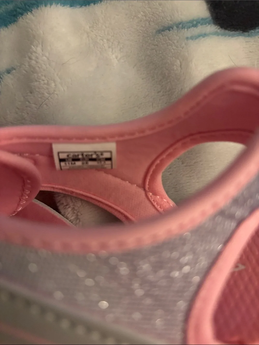 Carters Girls Kids Light Pink & Gray Active Sandals